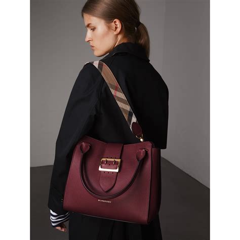 medium buckle tote burberry|Burberry medium top handle tote.